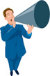 image of man with megaphone